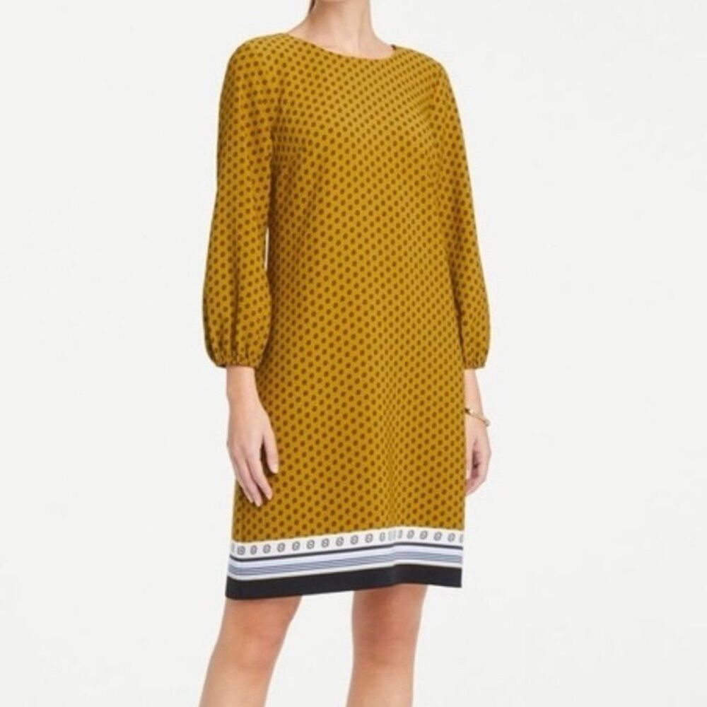 Ann Taylor size 12 Shift Dress Mustard
